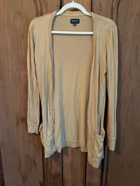 Bluenotes Beige Open-Front Women's Cardigan